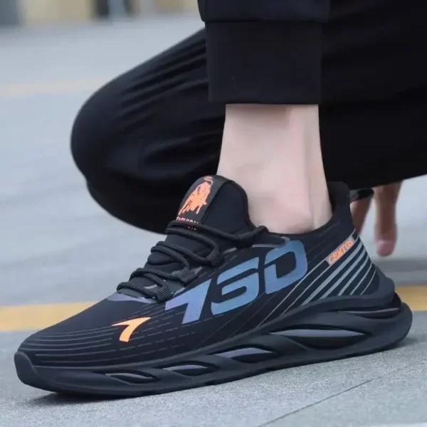 Men's sports and leisure shoes, men's summer trend new shoes, round headed black men's sports shoes - Image 4