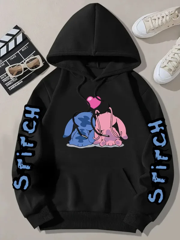 Lilo & Stitch Y2k Clothes Hoodie Woman Clothing Hoodies Stitch Disney Long Sleeve Sweatshirts Hooded Shirt Women's Sweat-shirt
