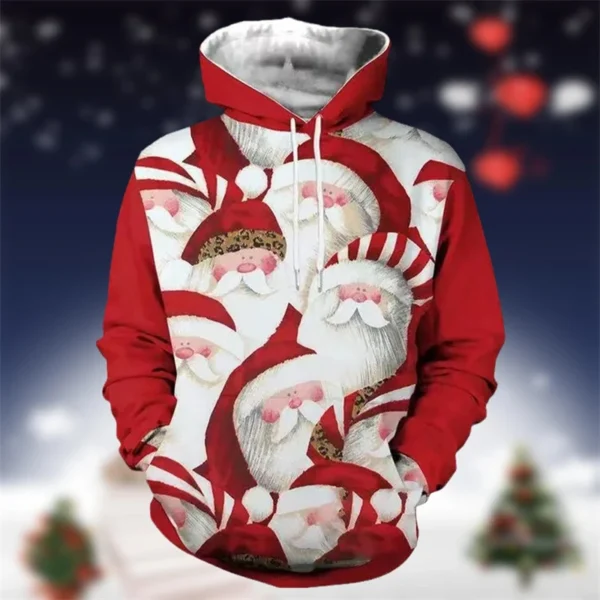Funny Xmas Santa Claus Gifts 3D Printed Hoodie For Men Clothes New Merry Christmas In Hoodies & Sweatshirts Y2k Pullovers Tops - Image 2
