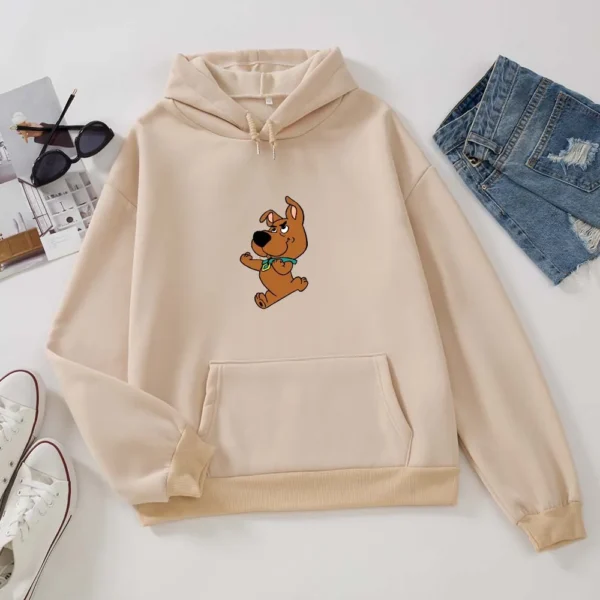 Kawaii Cartoon Dog Print Hooded Plus Size Sweatshirt Women Hoodies Harajuku Long Sleeve Female Pullover Casual Clothes Tops - Image 5