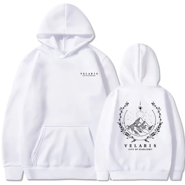 Velaris Print Women Men Hoodie Feyre's Tattoo ACOTAR Bookish Sweatshirt Graphic Hoodies Vintage Pullover Tops SJM Merch Clothing - Image 3