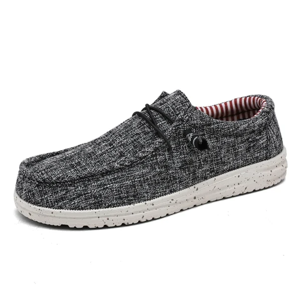 Men 2024 new leisure sports shoes spring summer breathable light outdoor canvas shoes large size men's shoes walking loafers - Image 3