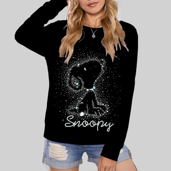 Women Sweat-shirt Snoopy print Pullover Hooded Fashion Casual Outerwears Hoodies Kawaii Funny Cartoon Lover Sweatshirt - Image 6