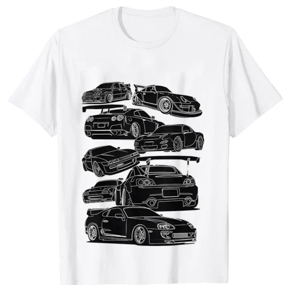 Fashion Auto Racing Streetwear Race Sport Cars Lover Men T-Shirts Casual Hip Hop Tshirt Novelty Design O Neck Short Sleeve Tees - Image 4