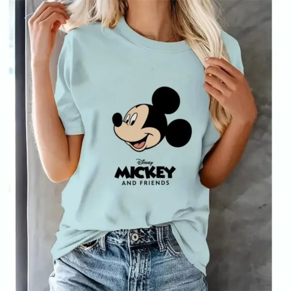 Disney Summer Women T-shirt Cartoon Mickey Mouse Tops Tees Female Fashion Short Sleeve Clothing Girls Luxury Casual Streetwear - Image 6