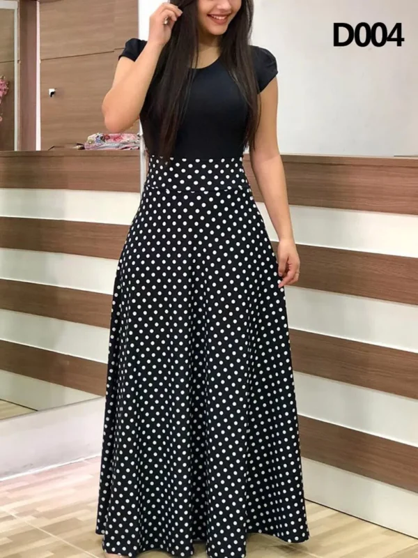 Summer Women's Maxi Vestido Casual Printing Short-Sleeved Round Neck Dress Robe Ropa Mujer Vestidos Vintage Clothes Kleid 2023 - Image 3