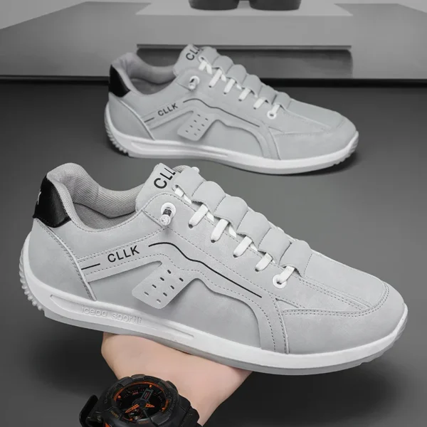 Chunky Sneakers Mens Designer Board Shoes Fashion Casual Microfiber Leather Fabric Breathable Increased Internal Platform Shoes - Image 2