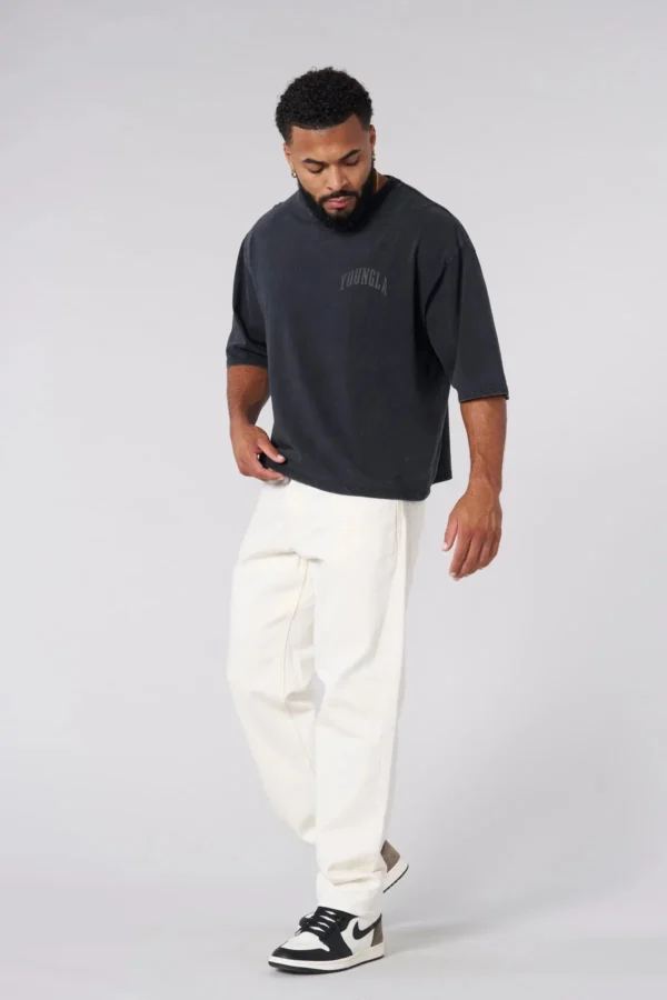 Men's summer oversized T-shirt foam print cotton skin-friendly short sleeve American sports fitness casual top - Image 3