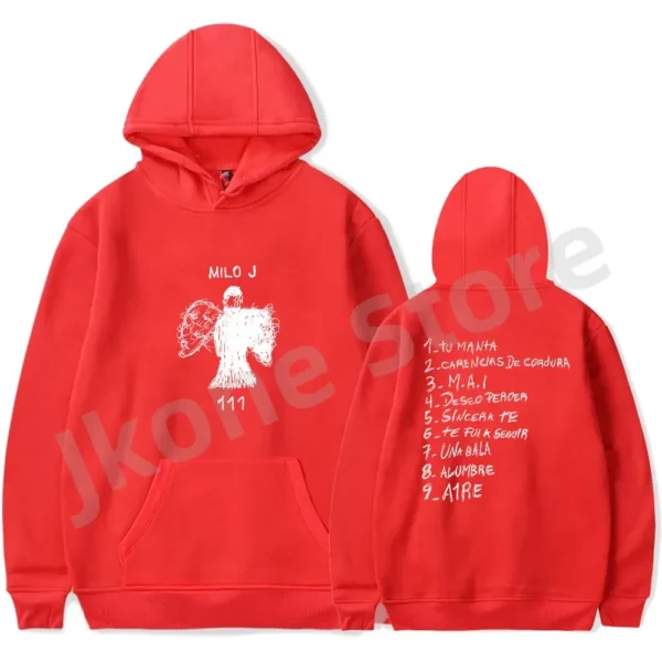 Milo J Hoodies 111 Album Merch Print Women Men Fashion Casual Singer Long Sleeve Sweatshirts plus size - Image 6