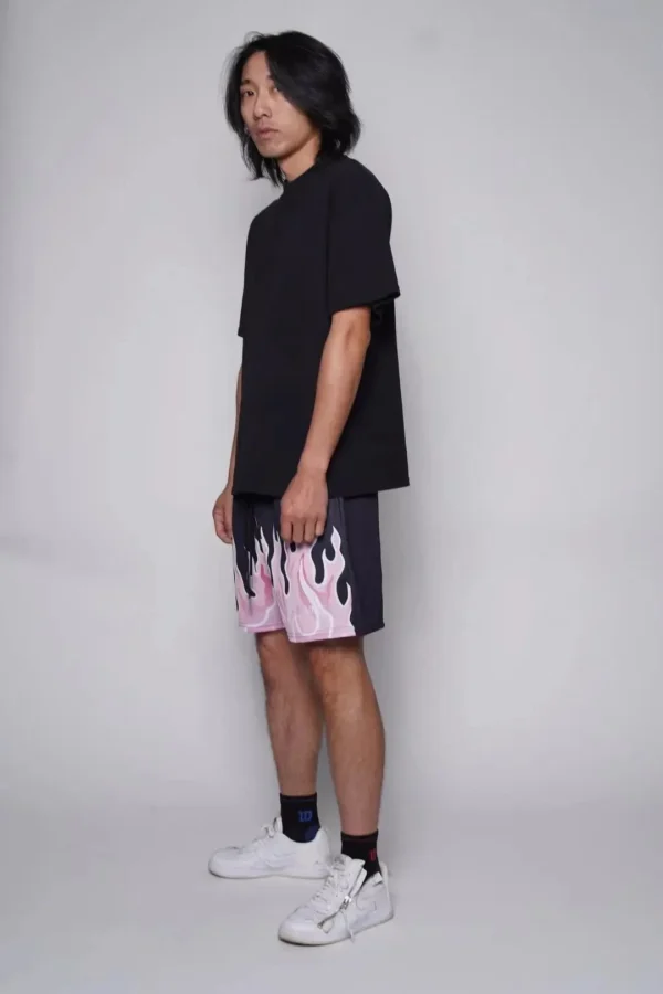 2024 Mesh Breathable Men Shorts GYM Basketball Running Quick-Drying Shorts Baggy Flame Print Fashion Shorts Summer Shorts - Image 6