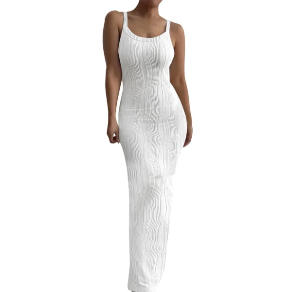 Sexy Tight Fitting Dress Maxi Dresses Women Trend Spaghetti Strap Slip Dress Bodycons Concise Female Street Party Vestidos Robe - Image 4