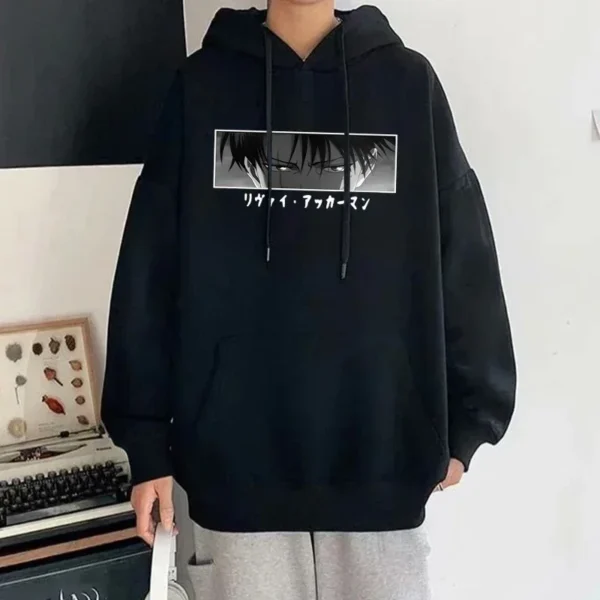 New Women Men Hoodies Anime Levi Ackerman Printed Tops Casual Harajuku Sweatshirts Loose Pullover - Image 2