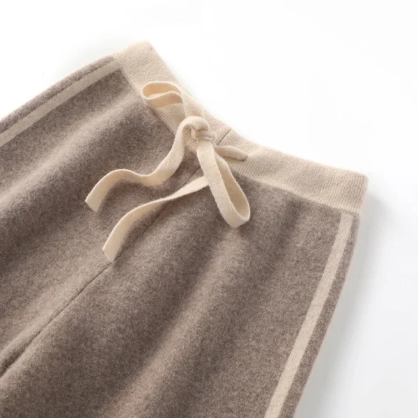 Cashmere straight leg pants children's new 2024 hot selling autumn and winter new wool women's wide leg pants high waist - Image 5