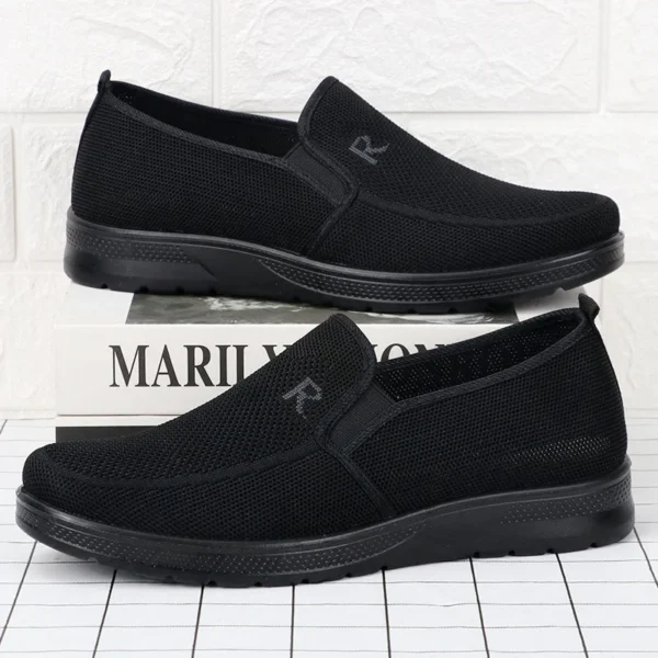 Men's New Men's Polyurethane Men's Shoes One Step Ventilation Soft Sole Casual Sports Wear resistant mesh shoes - Image 3