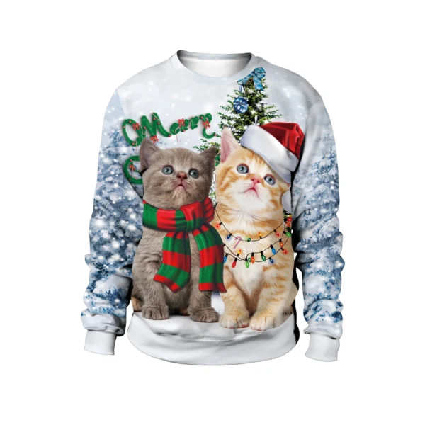 Unisex Ugly Christmas Print Pullover Sweater Shape For Men Women 3D Funny Hoodies Autumn Winter Sweaters Jumpers Tops - Image 5