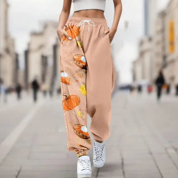 Women Jogger Pants Loose Long Pants Fashion Halloween Cat Printed Trousers Summer Autumn Baggy Fit Sweatpants Спортивные штаны - Image 2