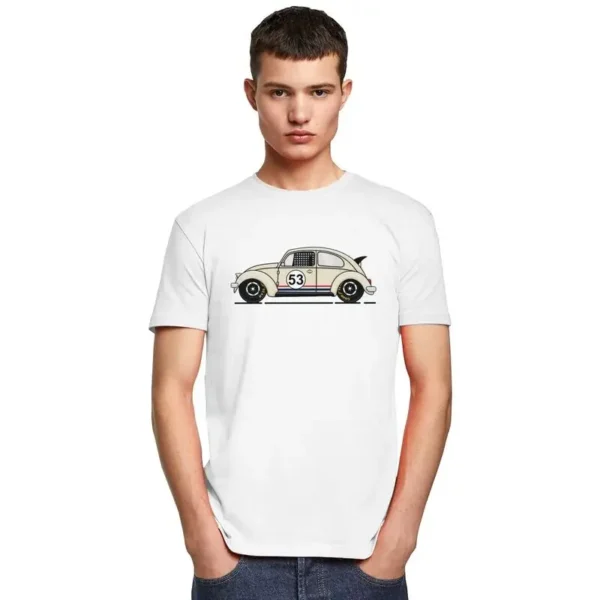 Custom Kawaii Classic Racing Car Herbie T Shirts Men Short Sleeve T-shirts Printed Tee Soft Cotton Oversized Tshirt Merchandise - Image 5