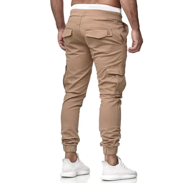 Cargo Pants Men Multiple Pockets Sports Jogging Trousers Lightweight Hiking Spliced elastic band Outdoor Binding leg sweatpants - Image 4