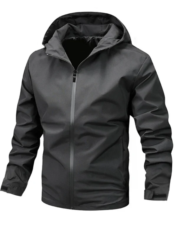 New Autumn hooded Jackets for Men Solid Color Casual Men's Thin Coats Clothing New in Outerwears ​Fashion Outdoor Jacket Men