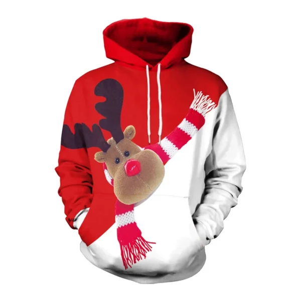 Merry Christmas Graphic Hoodie Fashion Santa Claus Snowflake 3D Printed Hoodies For Men Clothes Casual Winter Pullovers Hoody - Image 5