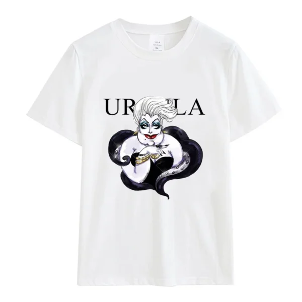 Disney Villains Women's T-Shirts Tops Tees Cotton Short Sleeve Black T-shirt Clothes for Women Y2k Streetwear Summer Woman 2024 - Image 3