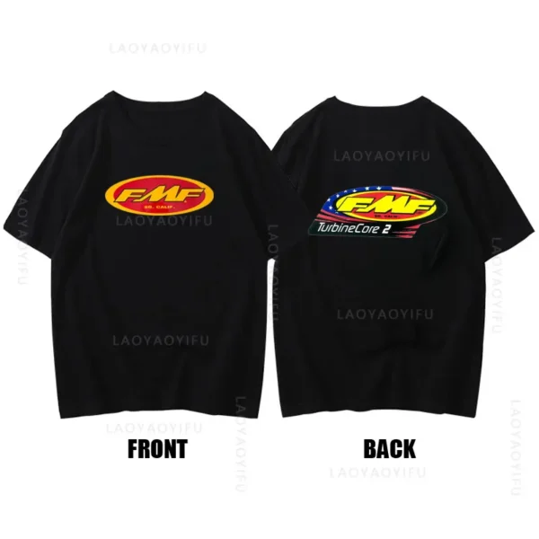 Hot Sale Summer Mens Round Neck Fashion Clothing Short Sleeves 100%Cotton T Shirt Cool Top FMF Racing Exhaust Ama Motocross Tee - Image 3