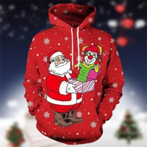 Funny Xmas Santa Claus Gifts 3D Printed Hoodie For Men Clothes New Merry Christmas In Hoodies & Sweatshirts Y2k Pullovers Tops