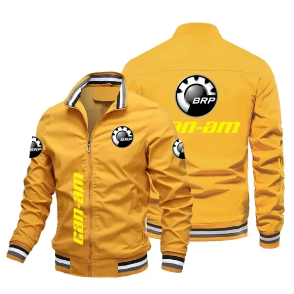 2024 New Fashion Trendy Men's Premium jacket, BRP CAN-AM, printed zippered baseball windproof motorcycle hip-hop - Image 3