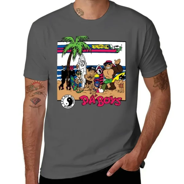 New Ttshirts for men 2024C HAWAII DA BOYS TOWN AND COUNTRY SURF DESIGNS APE SURFING JOE COOL TIKI SURFERS PRIMAL URGES T-Shirt - Image 5