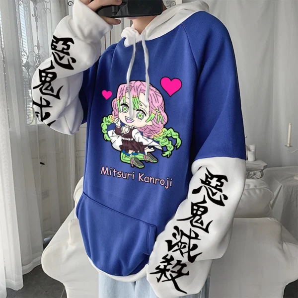 Anime Demon Slayer Hoodies Kimetsu no Yaiba Kawaii Mitsuri Kanroji Cartoon Sweatshirt Harajuku Unisex Winter Plus Size Hoodies - Image 4