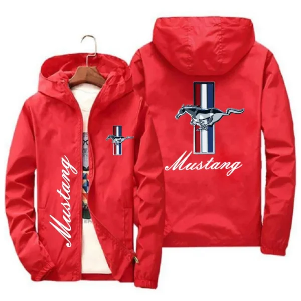 Spring and Autumn Ford Mustang Car Logo Print Hooded Jacket Fashion Charge Men's Wind Outdoor Casual Wear - Image 6