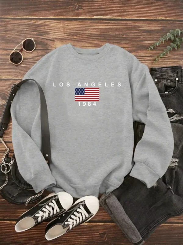 Round Neck Loose Casual Fashion Sweater Coat Versatile Hooded Sweatshirt Long Sleeves Plus Size Sweat-shirt Female Winter Kawaii - Image 3