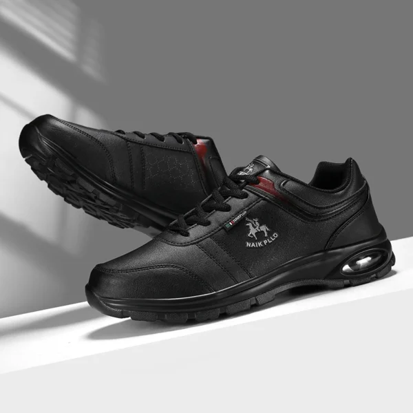 Nick Paul Casual Shoes Men's Sports Shoes Leather Sneakers Non-Slip 2024 Spring and Summer Fashion Running Air-Cushion Shoes - Image 2