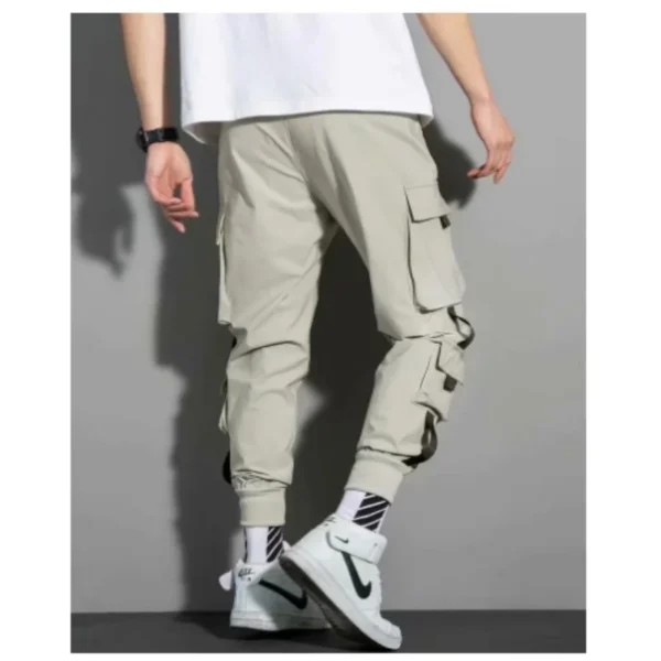 2024 Spring Autumn New Men's Korean Fashion Multi-pocket Loose Ins Nine-minute Drawstring Leg Work Pants Casual Daily Sweatpants - Image 2
