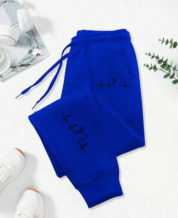 Cat Electrocardiogram Pattern Printing Women'S Casual Basic Pants Y2K Pocket Trousers Fashion Trendy Street Sweatpants Female - Image 4