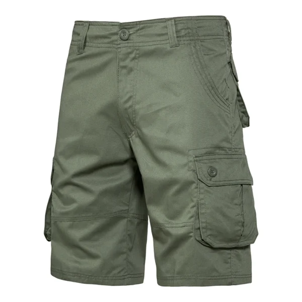 Men's Shorts Loose Large Size Multi-Pocket Overalls Summer Cotton Comfortable Nickel Pants Outdoor Casual Sports Beach Pants - Image 4