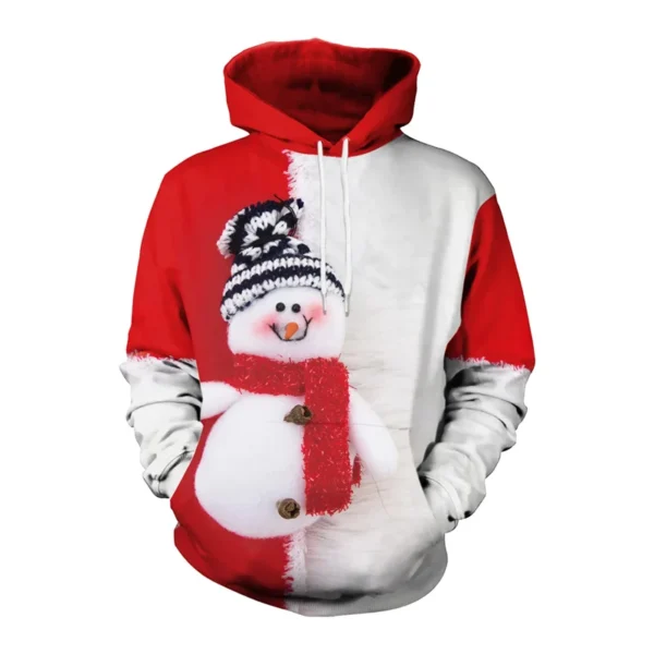 Merry Christmas Graphic Hoodie Fashion Santa Claus Snowflake 3D Printed Hoodies For Men Clothes Casual Winter Pullovers Hoody - Image 4