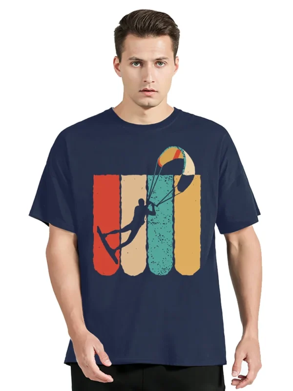 Kite Surfing T-shirt Vintage Retro Kite Surfer Tshirt Fashion Unisex Tops Cotton Tees New Summer Streetwear Casual T Shirt - Image 5