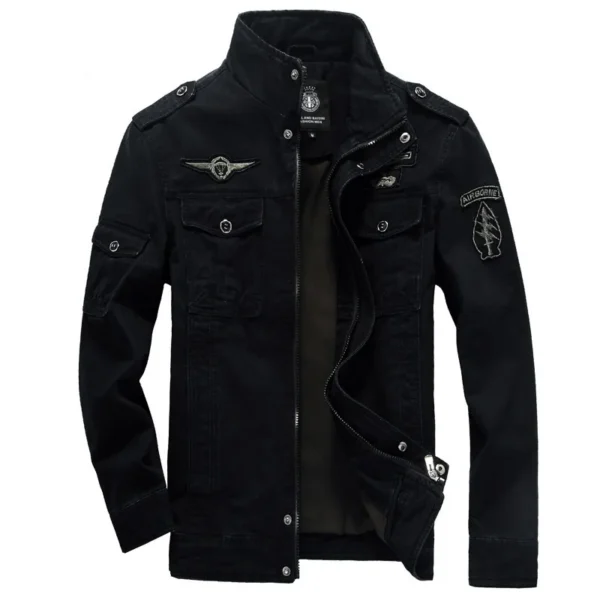 FGKKS 2023 Military Loose Men's Jacket New Autumn Casual Cotton Workwear Jacket High-Quality Design Bomber Jackets Male - Image 3