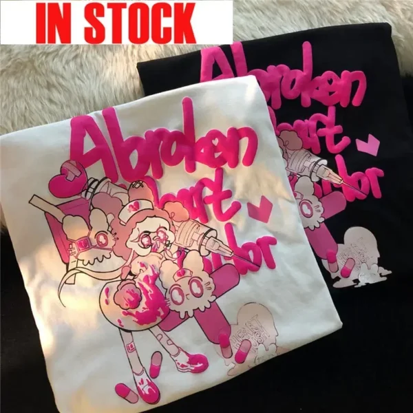 Kawaii Anime Women Tshirts Harajuku Graphic Tees Streetwear Top Fashion Short-sleeved Y2k Tops Oversize T-shirt - Image 3