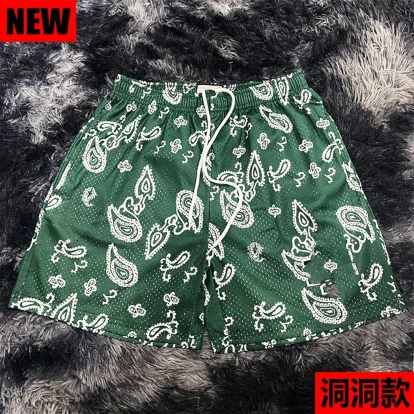 Summer Running Shorts Men Sport Fitness Shorts Training Quick Dry Gym Men Cashew flower Shorts Jogger Gym Short Pants - Image 5