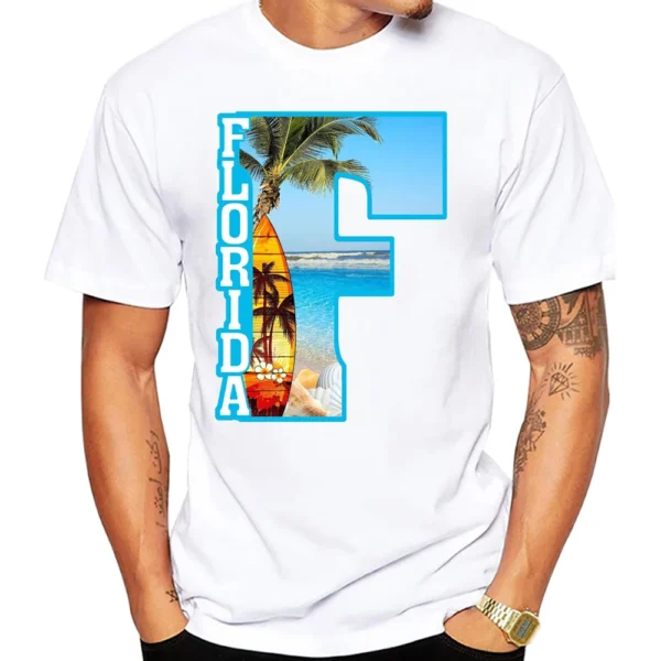AMEITTE Miami Beach Scene Cars Men T Shirt Graphic Vintage Beach Bus Surf Sport Cloth Retro Surfing Board Tops SUP Fans Boy Tees - Image 6