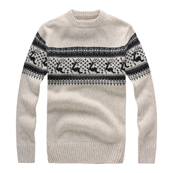 Winter Men's Wool Pullover Christmas Sweater Multicolor Cowl Neck Sweater Men Clothing Cashmere Sweaters Pull Homme AF7721 - Image 5