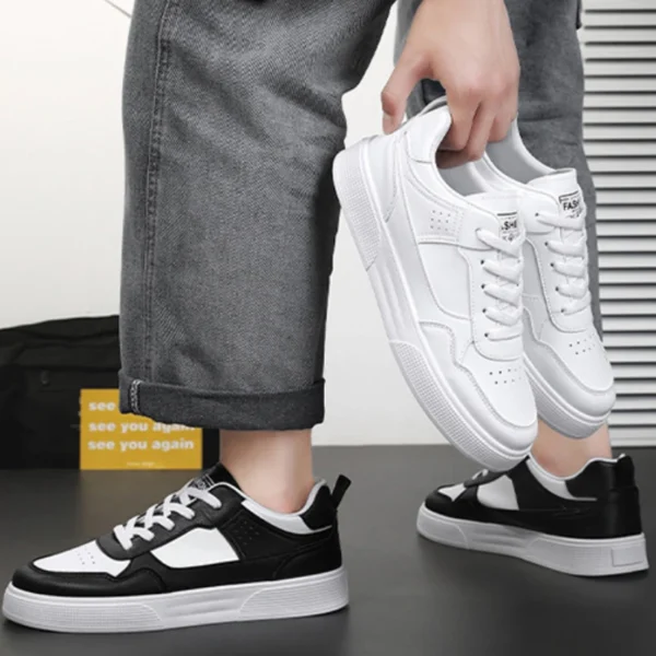 Men's Sneakers Thick Sole White Shoes Trendy Flat Shoes for Men Comfortable Breathable Vulcanized Sneakers Male Designer Shoes44 - Image 5