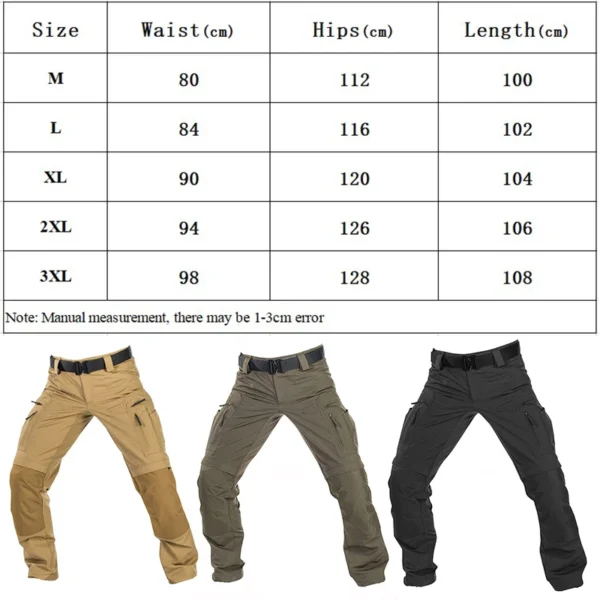 Men Cargo Pants Tactics Wear Resistant Multiple Pockets Military Tactical Pants Casual Spring Autumn Men's Trousers Hiking - Image 6