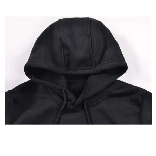 Women's Black White Classic Hoodies Heart Print Hoody Sweatshirt Spring Autumn Long Sleeve Hip Hop Warm Hoody Pullover Top - Image 6