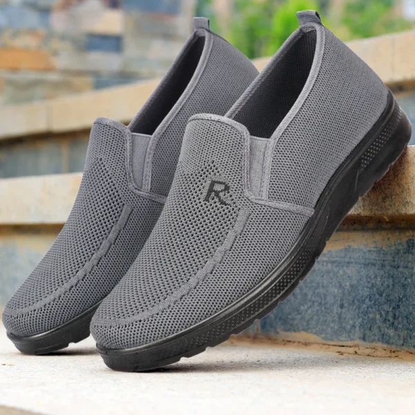 Men's New Men's Polyurethane Men's Shoes One Step Ventilation Soft Sole Casual Sports Wear resistant mesh shoes - Image 2
