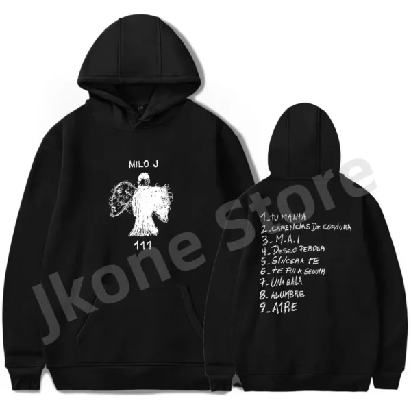 Milo J Hoodies 111 Album Merch Print Women Men Fashion Casual Singer Long Sleeve Sweatshirts plus size - Image 2