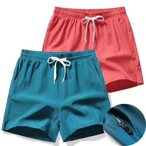 Gym Shorts Mens Sports Sweatpants Pockets Gym Casual Shorts Basic Lightweight Pants Running Jogging Beach Shorts Men Swimwear - Image 2