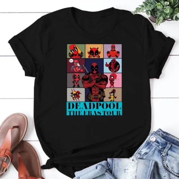 Cartoon Dead-pool Women Funny Graphic Black T Shirt Summer Girl Harajuku 90s Clothes Female Y2K Tops Tee Short Sleeve Clothing - Image 4